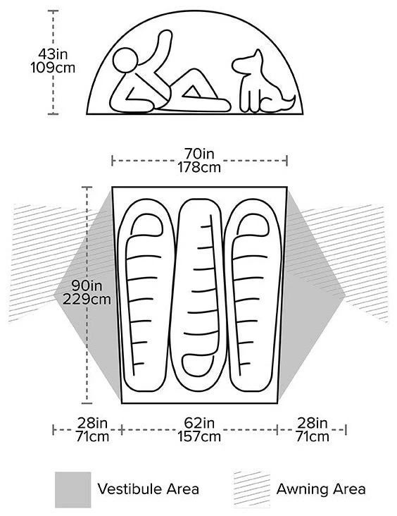 Big Agnes Copper Spur HV UL3 Bikepack Gray-Silver 5 Big Agnes Copper Spur HV UL3 Bikepack Gray-Silver – Bild 3