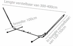 Bo-Garden Hängematte Standard Einstellbar Grey -Outwell Verkaufs-Shop bo garden hangmatstandaard verstelbaar grey 1