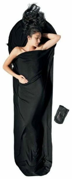 Cocoon Mummy Liner 100% Merino Wool Black