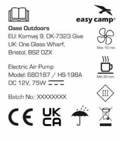 Easy Camp El Nino 12V Pump -Outwell Verkaufs-Shop easy camp el nino 12v pump black 13 x 11 5 x 10 2 cm black 1