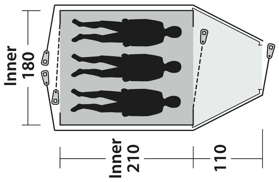 Outwell Cloud 3 Blue 5 Outwell Cloud 3 Blue – Bild 3