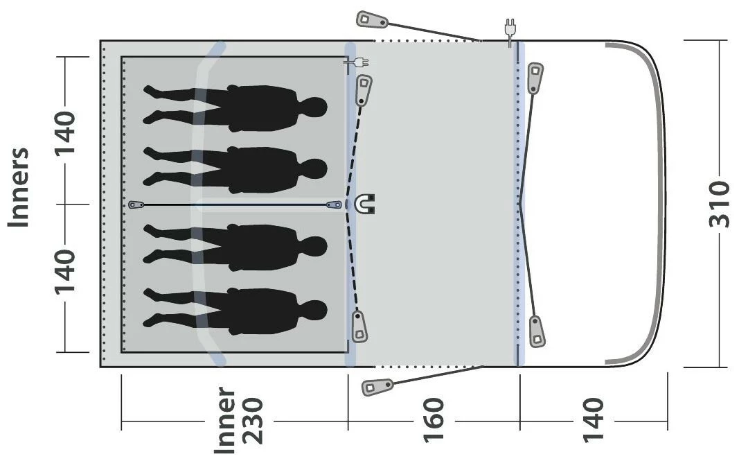 Outwell Hayward Lake 4ATC Demo 2022 Navy Night 5 Outwell Hayward Lake 4ATC Demo 2022 Navy Night – Bild 3