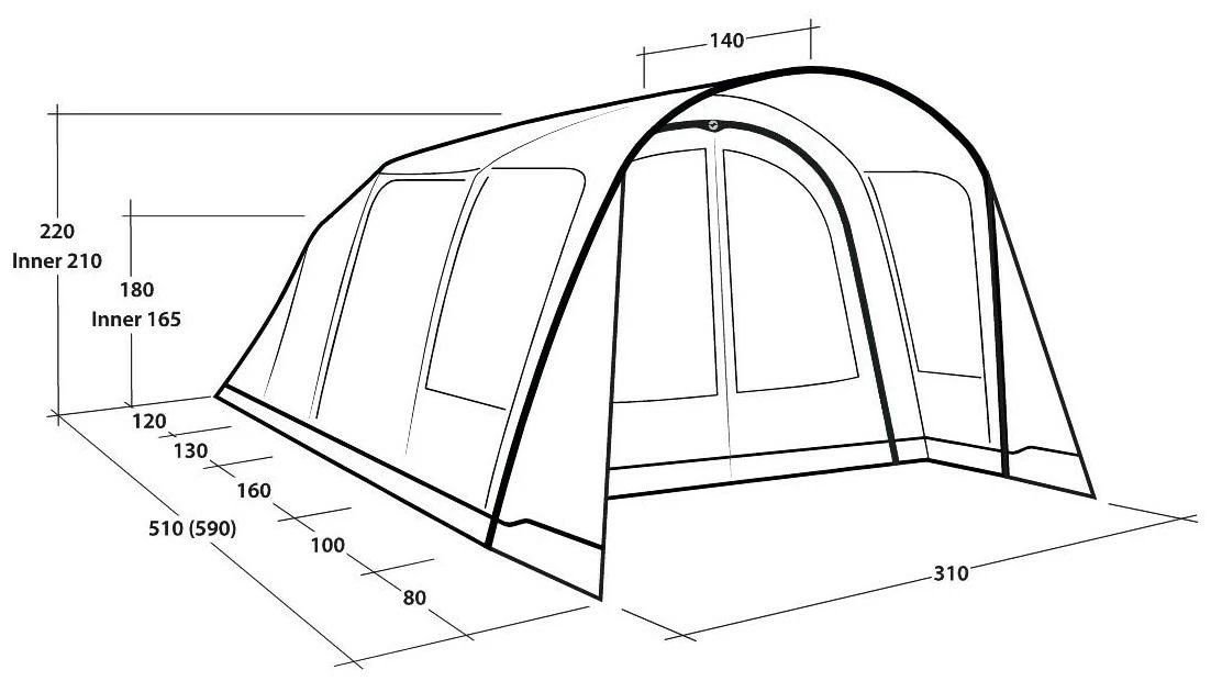 Outwell Hayward Lake 4ATC Navy Night 5 Outwell Hayward Lake 4ATC Navy Night – Bild 3