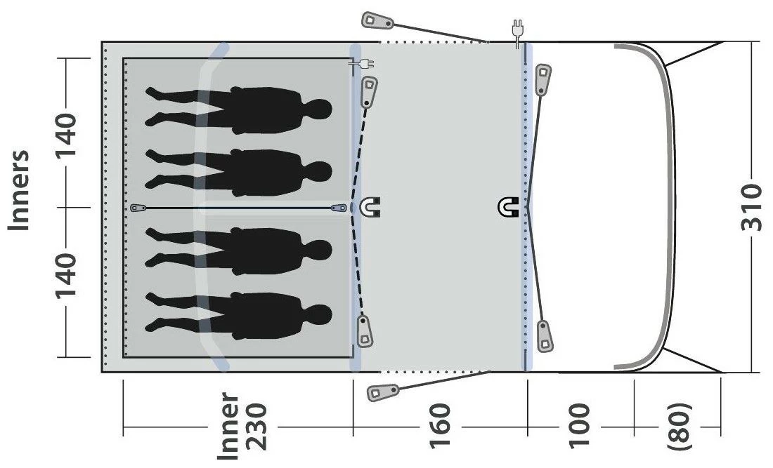 Outwell Hayward Lake 4ATC Navy Night 6 Outwell Hayward Lake 4ATC Navy Night – Bild 4