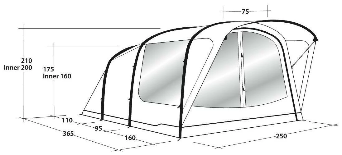 Outwell Lindale 3PA 2022 Green 5 Outwell Lindale 3PA 2022 Green – Bild 3