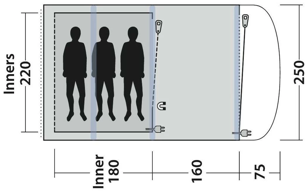 Outwell Lindale 3PA 2022 Green 9 Outwell Lindale 3PA 2022 Green – Bild 7