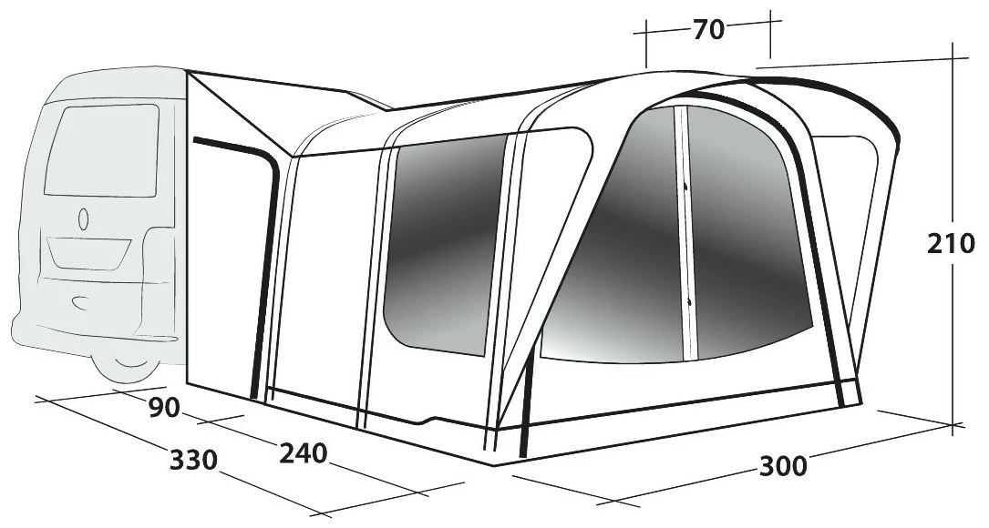 Outwell Newburg 240 Air Tall Black-Grey 8 Outwell Newburg 240 Air Tall Black-Grey – Bild 6