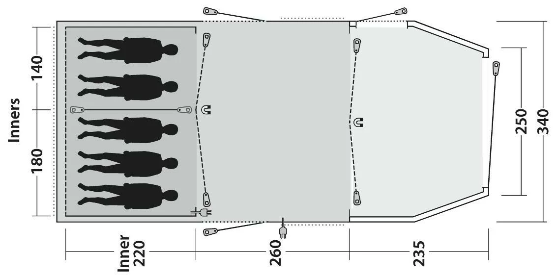 Outwell Yosemite Lake 5TC Dark Leaf 5 Outwell Yosemite Lake 5TC Dark Leaf – Bild 3