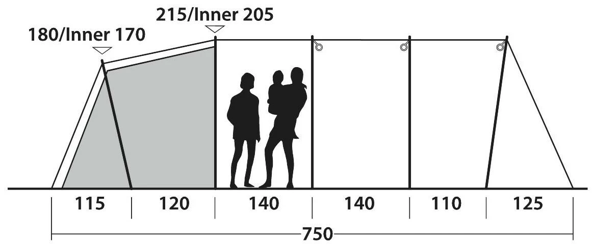 Outwell Yosemite Lake 6TC Dark Leaf 7 Outwell Yosemite Lake 6TC Dark Leaf – Bild 5