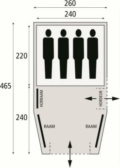 Safarica Blackhawk 260 Dark Shadow-Quarry -Outwell Verkaufs-Shop safarica blackhawk 260 dark shadow grey briljant blue 5 1 1