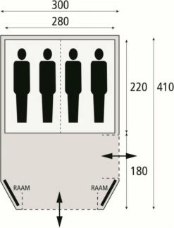 Safarica Laguna 300 Dark Shadow-Grey-Briljant Blue -Outwell Verkaufs-Shop safarica laguna 300 dark shadow grey briljant blue 3 1