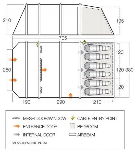 Vango Stargrove II Air TC 600XL Cloud Grey 5 Vango Stargrove II Air TC 600XL Cloud Grey – Bild 3